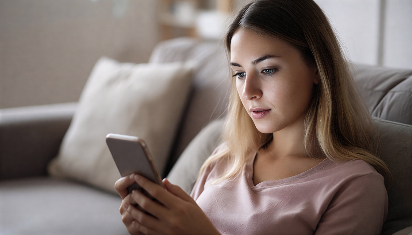 Фото девушки с телефоном к статье Как понять, что бот читает ваши переписки: сигналы и профилактика