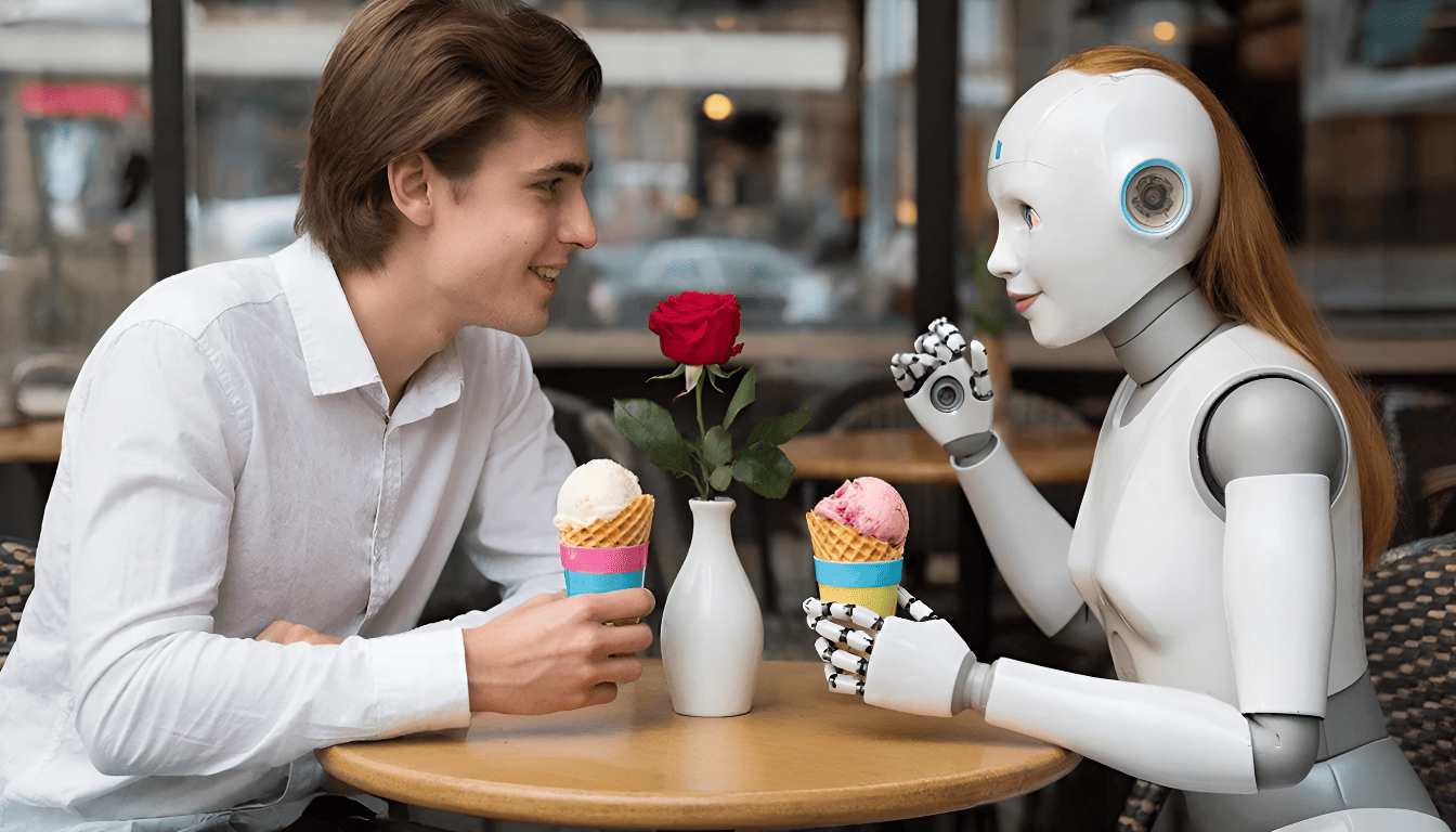 Couple in cafe